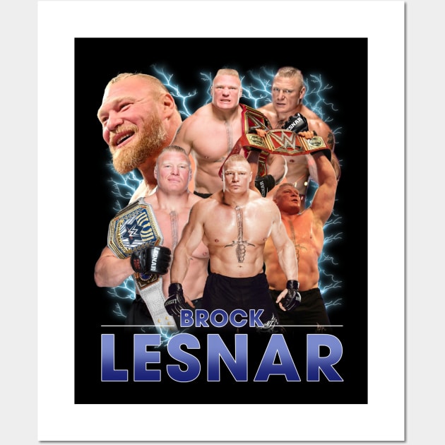 VINTAGE BOOTLEG BROCK LESNAR 90S Wall Art by Archer Expressionism Style